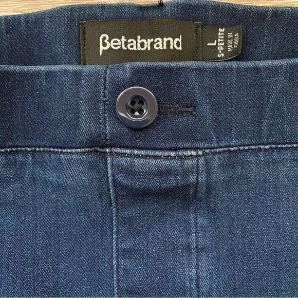 Betabrand Yoga Denim Straight Leg Large Petite - Picture 3 of 8